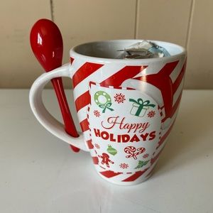 Happy Holidays Mug with Spoon